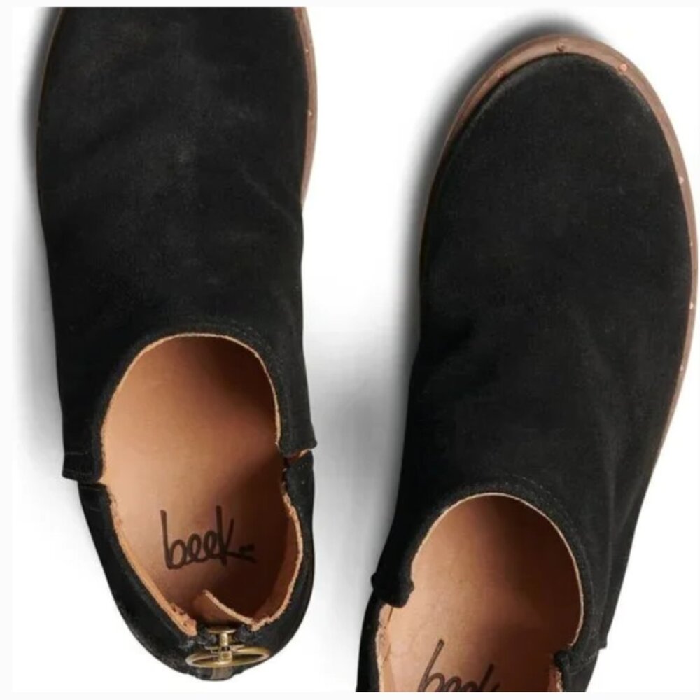 new  BEEK Suede Falcon Booties  black for women